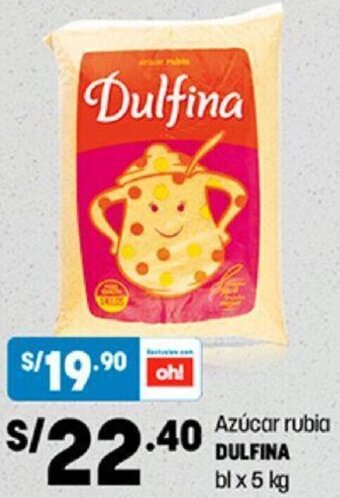 Plaza Vea Azúcar Rubia Dulfina 5kg oferta