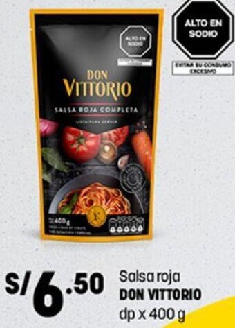 Plaza Vea Don Vittorio Salsa Roja 400g oferta