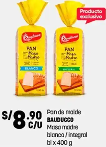 Plaza Vea Pan de Molde Bauducco Masa Madre Blanco/Integral 400g oferta