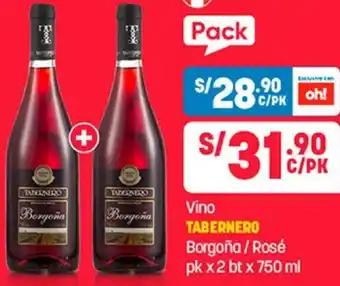 Plaza Vea Vino Tabernero Borgoña / Rosé 2x750ml oferta