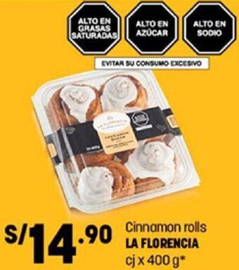 Plaza Vea Cinnamon Rolls La Florencia cj x 400g oferta