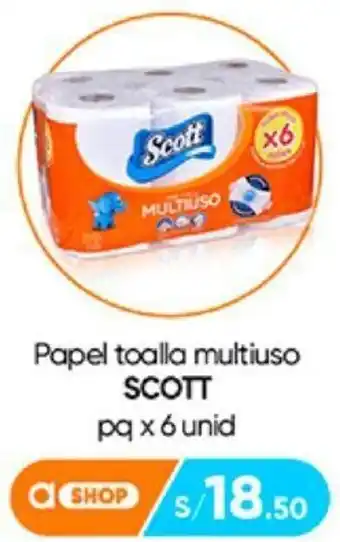 Plaza Vea Papel Toalla Multiuso Scott 6 unid oferta
