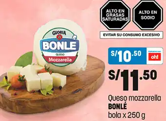 Plaza Vea Queso Mozzarella Bonlé 250g oferta