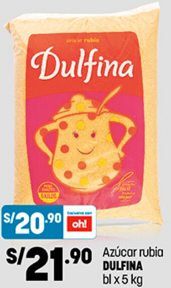 Plaza Vea Azúcar Rubia Dulfina 5kg oferta