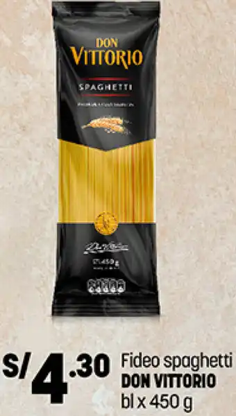 Plaza Vea Fideo Spaghetti Don Vittorio 450g oferta
