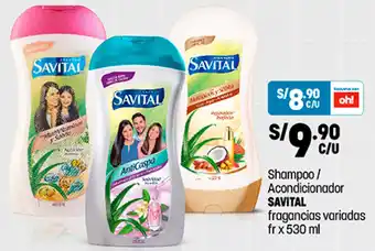 Plaza Vea Shampoo/Acondicionador Savital Fragancias Variadas 530ml oferta