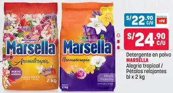 Plaza Vea Detergente en Polvo Marsella Alegría Tropical/ Pétalos Relajantes 2kg oferta