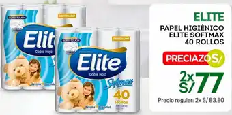 Tottus Papel Higiénico Elite Softmax 40 Rollos oferta