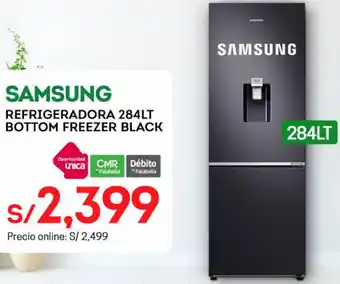 Tottus Samsung Refrigeradora 284L Bottom Freezer Black oferta
