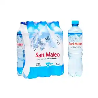 Metro Agua sin gas mineral san mateo pack 6 unidades de 600 ml c/u oferta