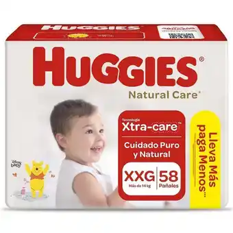 Metro Pañales huggies natural care talla xxg 58un oferta