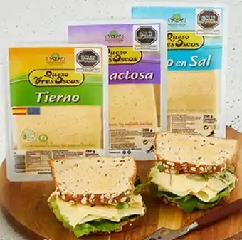 Plaza Vea Queso en Tajadas Tres Oscos Sin Lactosa/Bajo en Sal 250/200g oferta