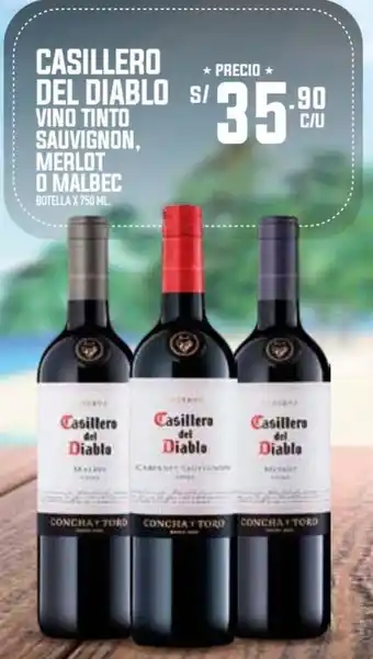 Vega Casillero Del Diablo Vino Tinto Sauvignon, Merlot o Malbec 750ml oferta
