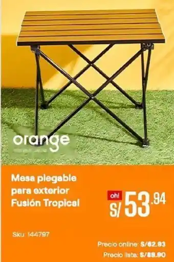 Promart Mesa Plegable para Exterior Fusión Tropical oferta