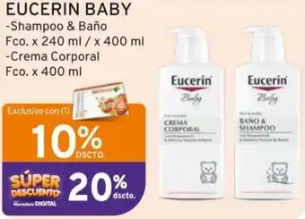 Mifarma Eucerin Baby Shampoo & Baño Fco. 240ml/ 400ml / Crema Corporal Fco. 400ml oferta