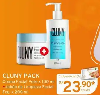 Mifarma Cluny Pack Crema Facial Pote 100ml + Jabón de Limpiaza Facial 200ml oferta
