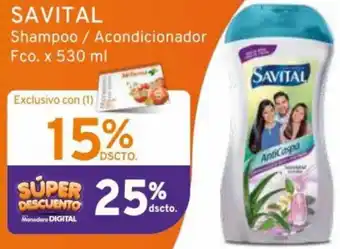 Mifarma Savital Shampoo/ Acondicionador 530ml oferta