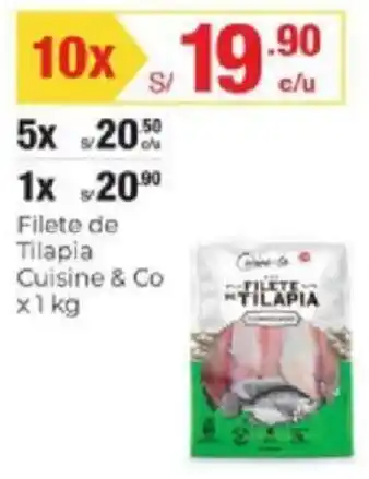 Metro Filete de Tilapia Cuisine & Co 1kg oferta