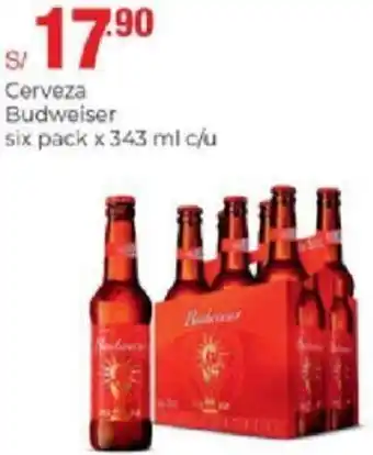 Metro Cerveza Budweiser 343ml c/u oferta