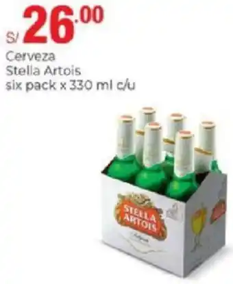 Metro Cerveza Stella Artois six pack 330ml c/u oferta