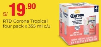 Metro RTD Corona Tropical Four Pack 355ml c/u oferta