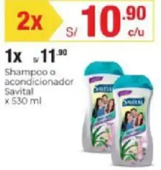 Metro Shampoo O Acondicionador Savital 530ml oferta