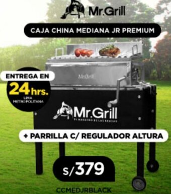 La Curacao Mr. Grill Caja China Mediana Jr Premium + Parrilla c/ Regulador Altura oferta