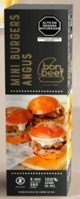 Wong Mini Burgers Angus Bon Beef 8uds oferta