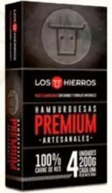 Wong Hamburguesa Premium de Carne de Res Los Hierros 4 uds oferta