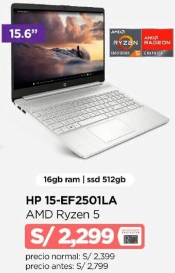 Ripley HP 15-EF2501LA AMD Ryzen 5 oferta