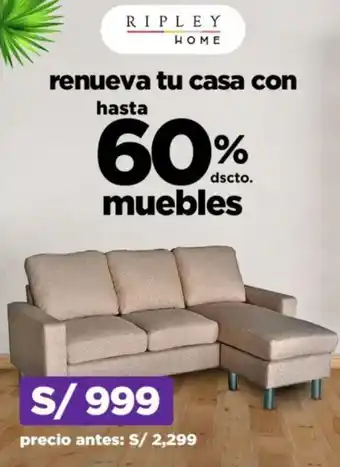 Ripley Renueva tu Casa con Muebles oferta
