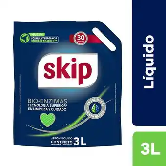Metro Detergente skip líquido bio enzimas 3l oferta