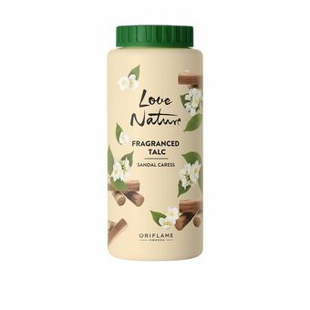 Oriflame Talco perfumado sándalo y jazmín love nature oferta