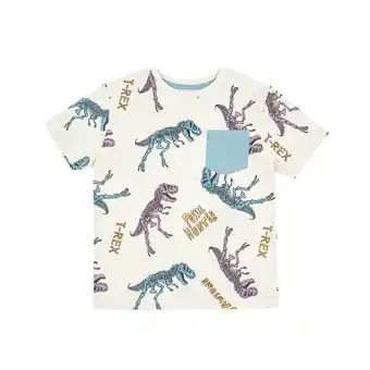 Tottus Polo full print mc niño beige claro 6 oferta