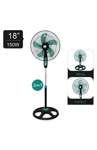 Tiendas EFE Ventilador de piso 18" 150w bk-8221vi oferta