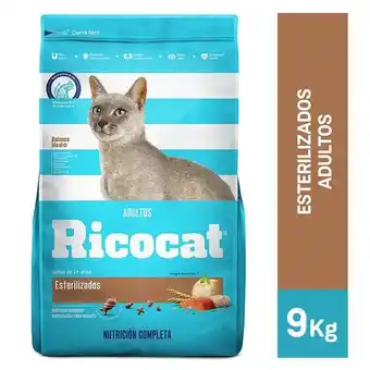 Tottus Comida para gatos esterilizado ricocat sabor pescado 9 kg - bolsa 9 kg oferta