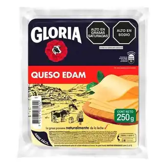 Metro Queso edam gloria en tajadas 250g oferta