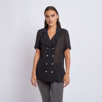Fina Perú Blusa coral negro oferta