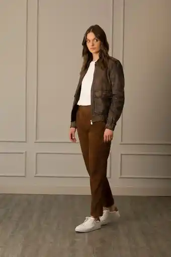 Vélez Casaca bomber en cuero unisexo vintage oferta