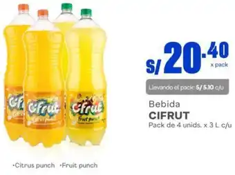 Makro Bebida Cifrut 4unids x 3L oferta