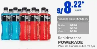 Makro Rehidratante Powerade 6 unids x 473ml oferta