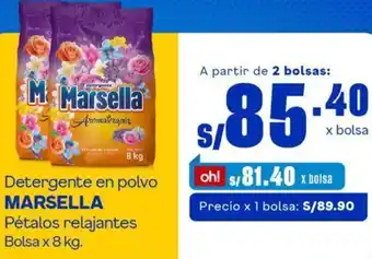 Makro Detergente en Polvo Marsella 8kg oferta