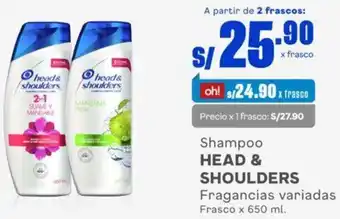 Makro Shampoo Head & Shoulders 650ml oferta