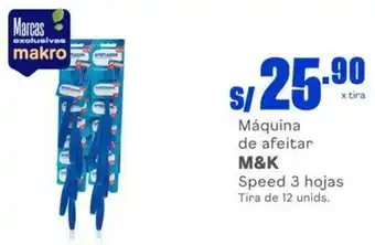 Makro Máquina de Afeitar M&L Speed 3 Hojas 12 unids oferta