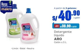Makro Detergente Líquido Aro Galón 5L oferta