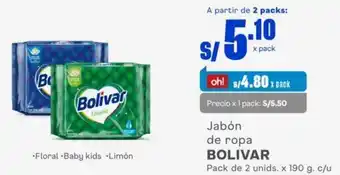 Makro Jabón de Ropa Bolivar 2unids x 190g oferta