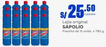 Makro Lejía Original Sapolio Plancha de 15unids x 790g oferta