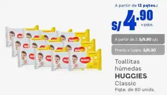 Makro Toallitas Húmedas Huggies Classic 80 unids oferta
