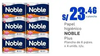 Makro Papel Higiénico Noble Plus 6 pqtes x 4 unids oferta