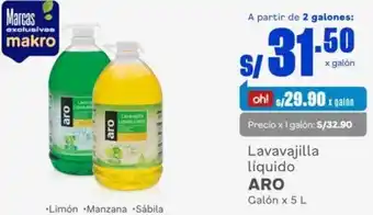 Makro Lavavajila Líquido Aro 5L oferta